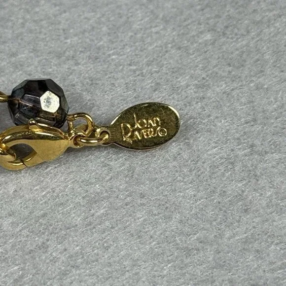 Joan Rivers Beaded Necklace Clear Purple AB Faceted Gold Tone Long Layer 60" - Picture 6 of 10